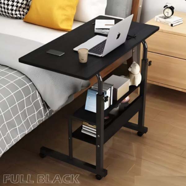 double layer adjustable table ( black )